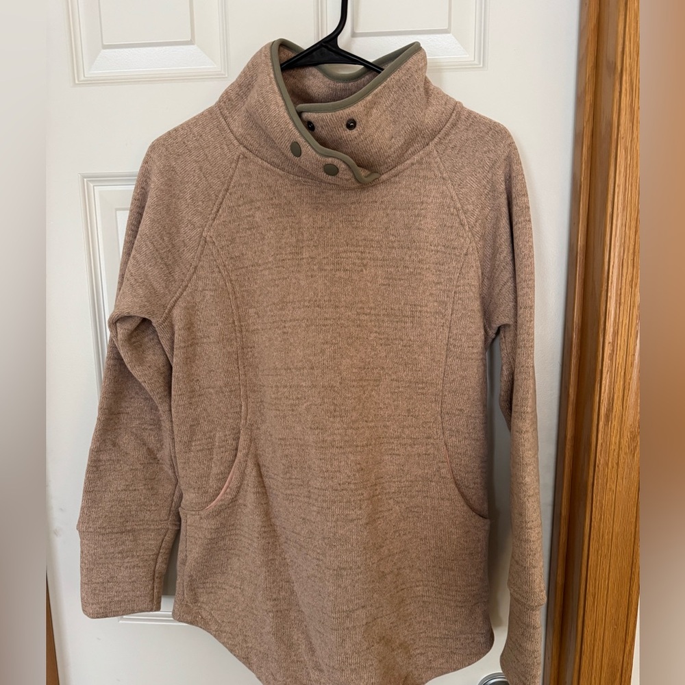 Prana Light Pink Cowl Neck Women's Sweater
